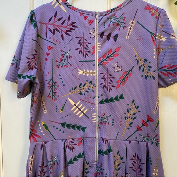 Lularoe Amelia Floral Dress, sz XXL - Picture 6 of 7